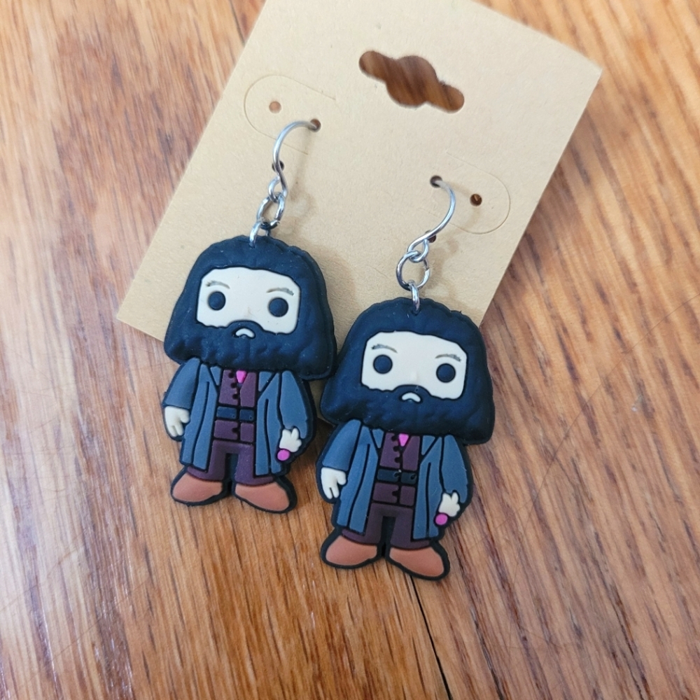 New Rubeus Hagrid Harry Potter Dangle Earrings